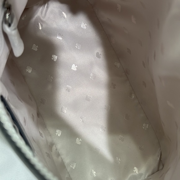 NWT KATE SPADE MED DOME STCHL K8701 SAFFIANO PVC PLATINUM G (020) TOV SCHUYLER - Picture 4 of 5